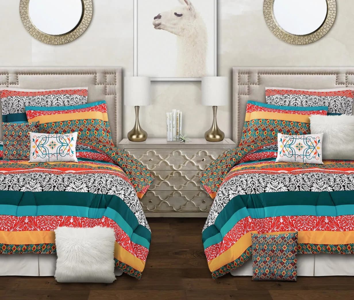 ألبوم أشكال وألوان متنوعة لأغطية السرير