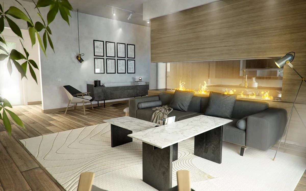 أفكار مثيرة لتصميم مدفأة غرفة معيشتك - v1.2